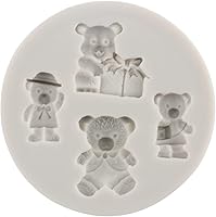 Vista 6 de Sijiangmold Molde de fondant de perlas 3D, molde de silicona para fondant, bolas de perlas semiesferas, moldes de chocolate para decoración