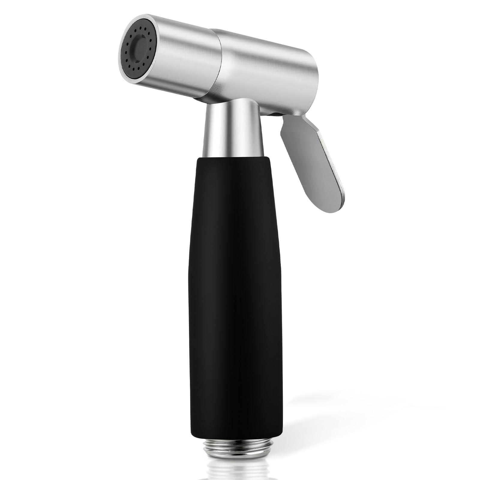 Mornwaen Women's Black Handheld Bidet Sprayer Head,Stainless Steel Muslim Shower Head For Toilet,Adjustable Pressure Jet Sprayer For Feminine Hygiene And Pet Bath Bathroom Cloth Diaper Cleaning (Black)