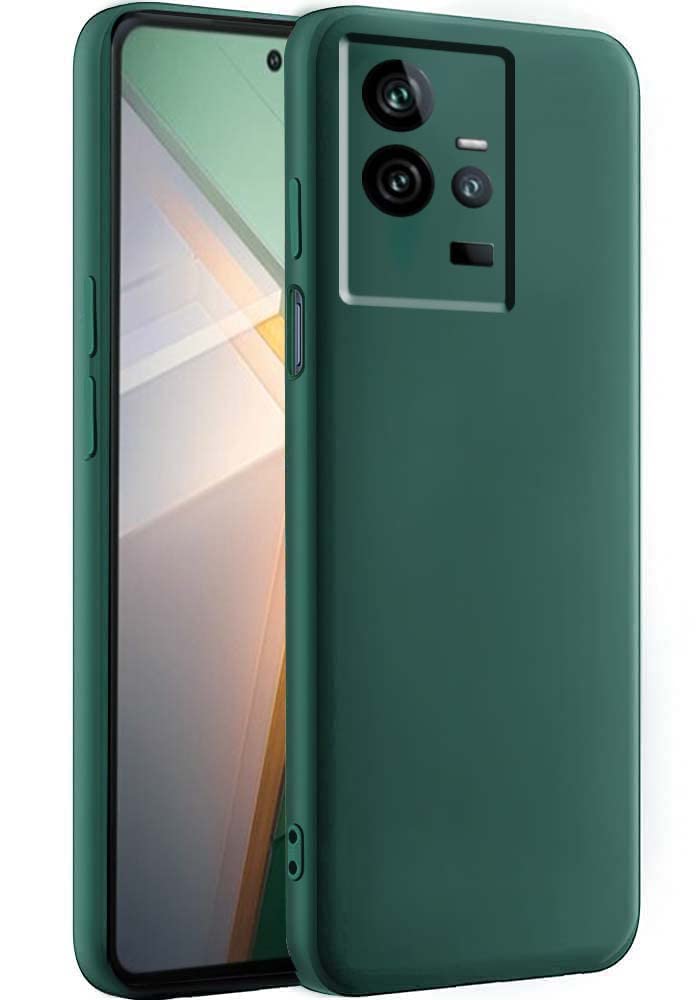 CROMBIE Liquid Silicone iQOO 11 5G Case Cover | Microfiber Inside | 360 Degree Camera Protection Bump Back Case Cover for iQOO 11 5G (Green)