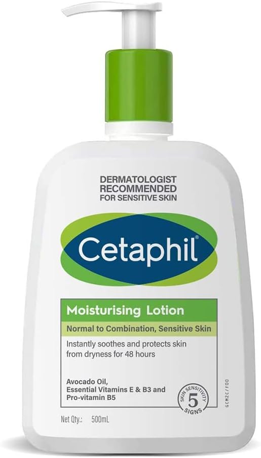 Cetaphil Moisturizing Lotion, Face & Body Moisturizer for Men & Women, normal to combination sensitive skin 500ml