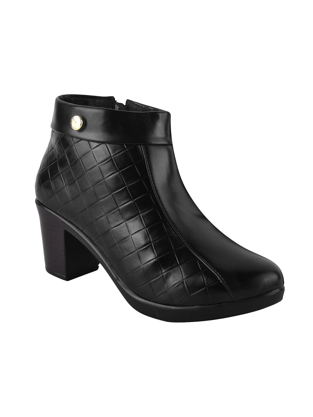 TRYME Latest and Stylish Block Heel Trendy Casual Boot High Ankle Heel Boots with Zip Look for Womens and Girls Black (B0CLDRKJN6) Amazon Price History, Amazon Price Tracker