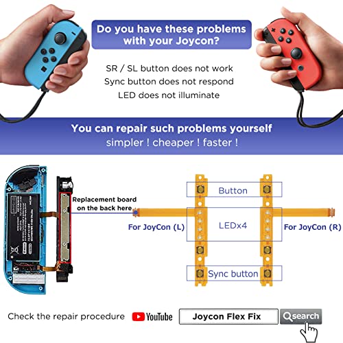GeeRic, Joycon Joystick Remplacement, 34 PCS Joycon Kit de Réparation Compatible pour Switch Oled, Joycon Kit de Réparation Joystick Pièces de Rechange Compatible pour Switch – vue 3