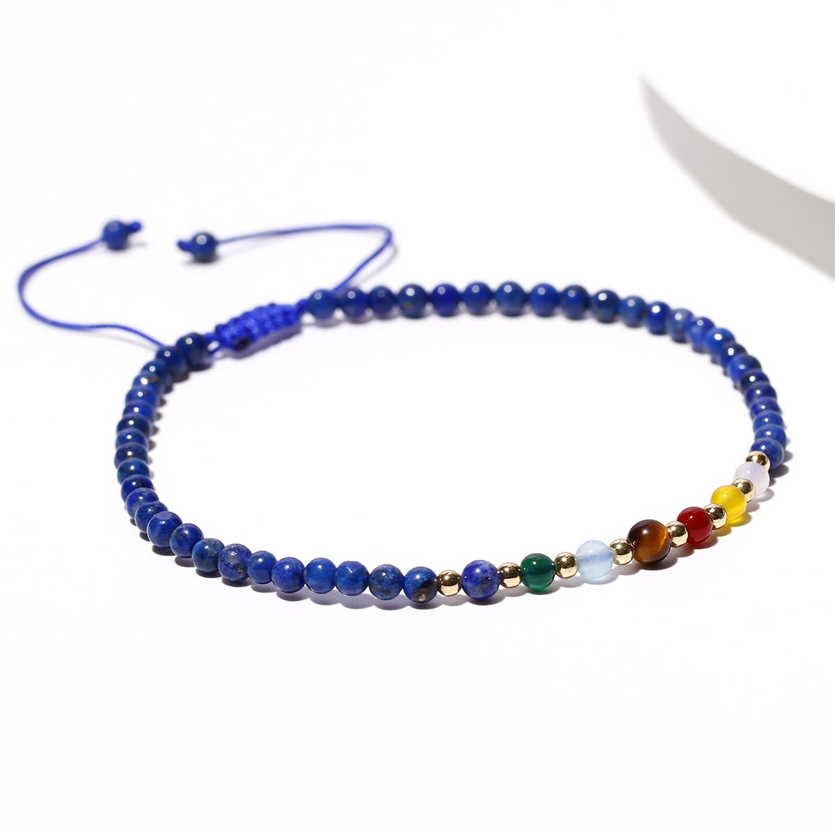 Tobilleras de 7 chakras para mujer, cristales curativos para pies de playa, piedra de lava, difusor de aceites esenciales, piedra de preocupación, equilibrio de energía, meditación, regalos de 5