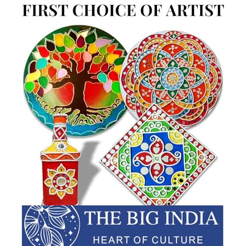 Image of Ceramic Cones & Mirror for Arts & Crafts, Lippan Art, Mandana Art, Texture, Pottery, Liner, DIY Decorative Purposes Kit for Artist, Hobbyists, Boys, Girls Above 5 Year+ (4 Cone & 7 Mirror)