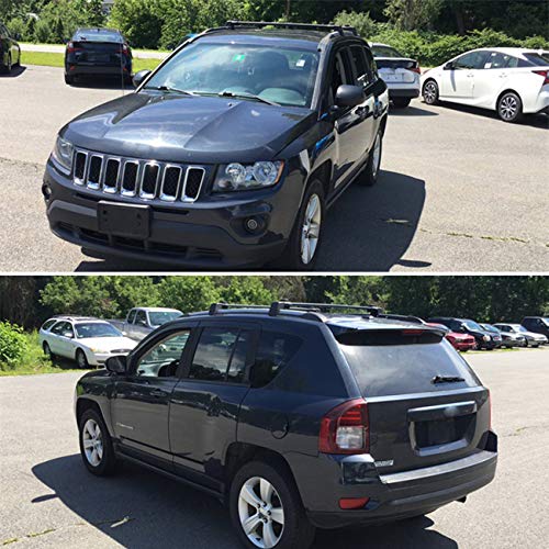 Alavente Roof Rack Cross Bars For Jeep Compass 2011 2012 2013 2014 2015 2016 Crossbars Rooftop Luggage Rack For Compass (Black) #TOP7
