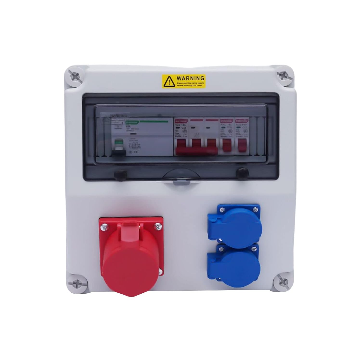 Wandverteiler 16A 32A 230V FI Stromverteiler Baustromverteiler Feuchtraumverteiler Komplett mit Wandverteiler 16A 32A 230V FI Stromverteiler Baustromverteiler Feuchtraumverteiler Komplett mit