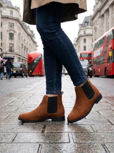 Image of Carlton London Women Comfortable fashionable low Heel Ankle Height Boots for Daily use, Office use, Casual use