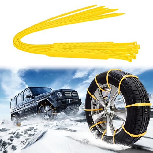 SilverChry Catene da Neve, Snow Chains, Catene da Neve Universale da 10 Pezzi, Riutilizzabili,...