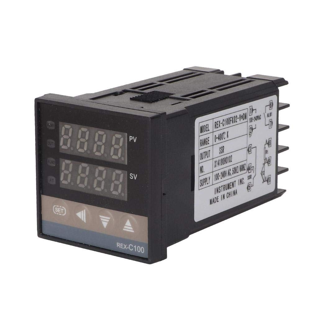 REX-C100 PID-Temperaturregler – 0-400°C, AC 110-240V, Mit K-Thermoelement & 25A SSR