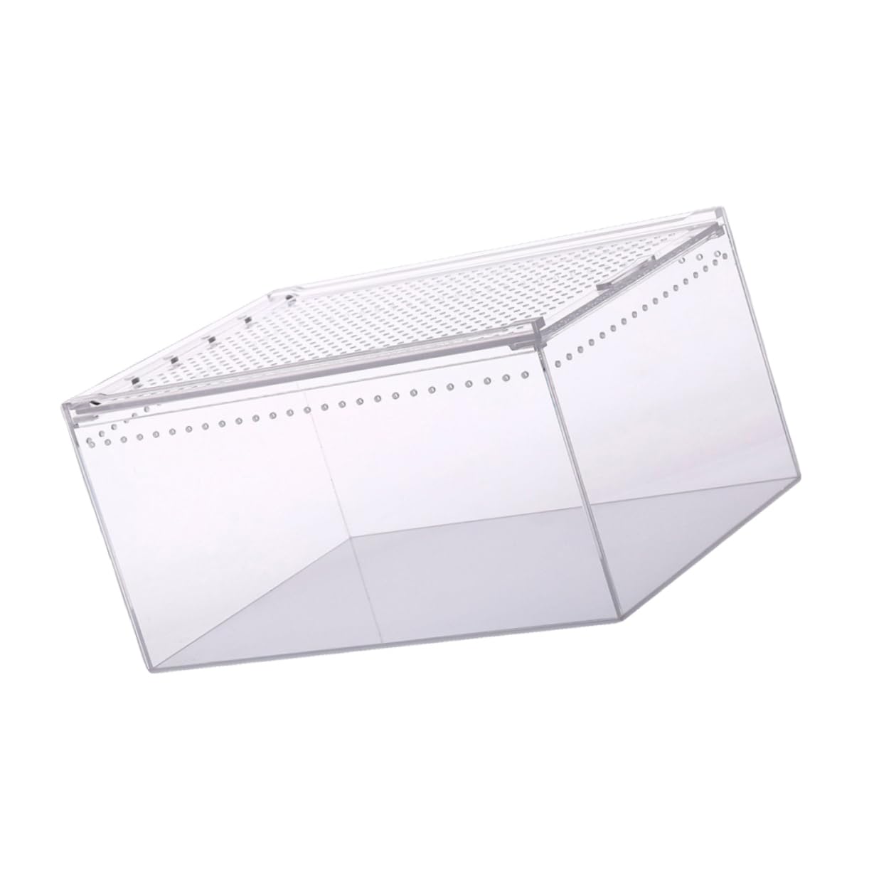 Reptilienzuchtbox aus Acryl Transparent, Auslaufsicher, EIN Stück | Montage, für Futtergabe und Sichere Haltung, Geeignet für Krabben und Schildkröten