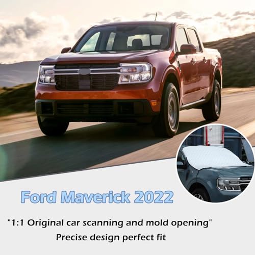 Image of Car Windshield Snow Cover Compatible with Ford Maverick 2022 2023 2024+, Waterproof Windproof Dustproof Sun Protection Snow Protection Car Windshield Cover Available Around The Clock Accessories