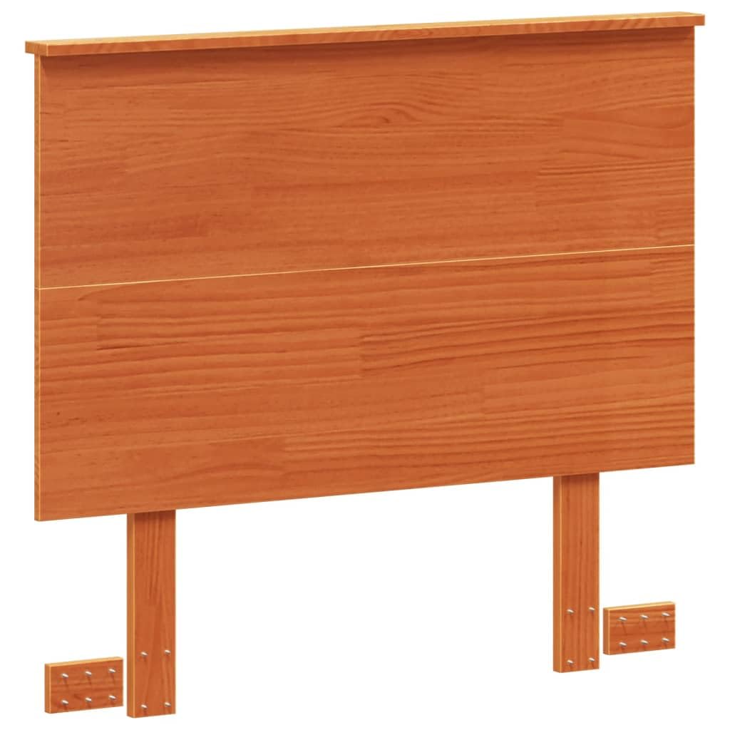 vidaXL Cabecero de Cama Madera Maciza de Pino marrón Cera 90 cm