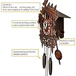 JoonieHouse Traditional Black Forest Cuckoo Clock, Newly Wood Coo Coo Clock Decorative Wall Clock with Pendulum and Chiming Function - Perfect Wall Clocks for Home Livingroom Decor - Image 3