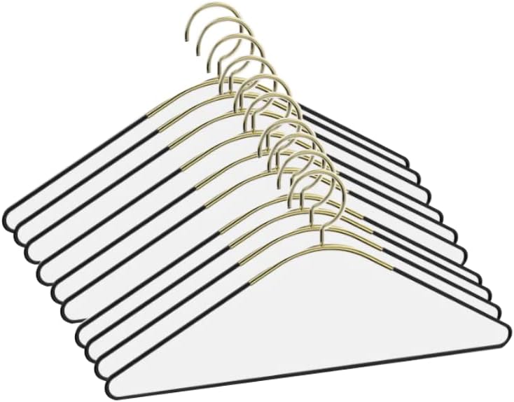 Space Saving Coat Hangers 10 Pack Non Slip Durable Clothes Hanger Space Saving Hanger for Clothes Heavy Duty Stainless Steel Hangers Hangers Coat,