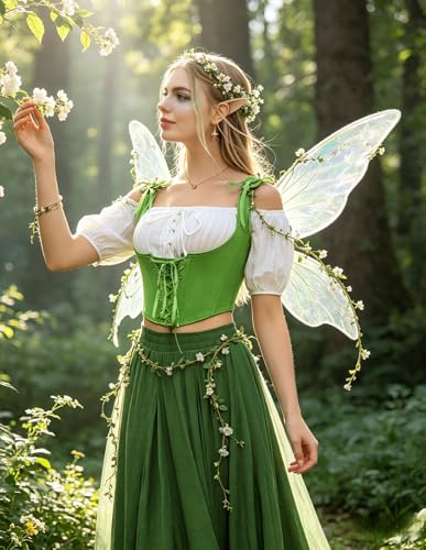 Image of Scarlet Darkness Women's Underbust Corset Top Renaissance Medieval Lace-up Boned Fairycore Pirate Corsets
