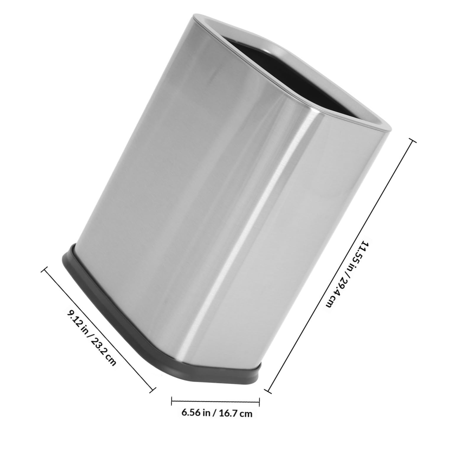 Cubo de Basura de Acero Inoxidable de 8 L con Sistema de Doble Compartimento y Diseño Abierto para Baño y Cocina, Moderno y Reutilizable