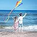 WISESTAR Large Diamond Rainbow Kite Easy to Fly for Kids and Adults with 164FT Kite String & Handle Great Beginner Flyer Kite Toy for Beach & Outdoor Activities