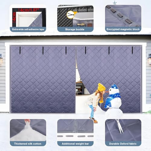Couverture Kit Isolation Porte de Garage Imperméable Coupe-vent