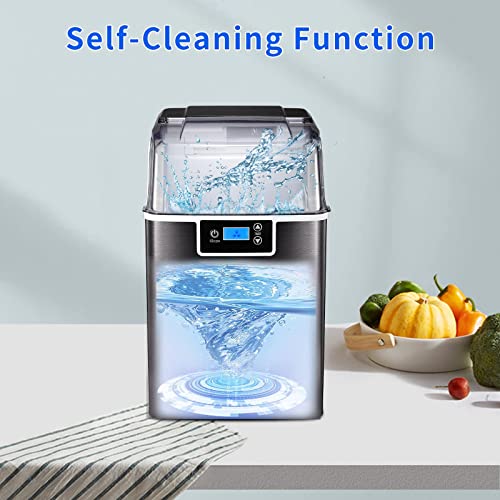 Nugget Ice Maker Countertop With Soft & Chewable Pellet Ice Crushed Ice Countertop Portable Pellet Ice Machine 44Lbs/24H,Black… #TOP3