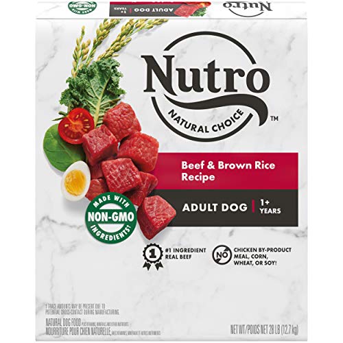 NUTRO NATURAL CHOICE Adult Dry Dog Food, Beef & Brown Rice Recipe Dog Kibble, 28 lb. Bag