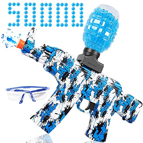 Electric Gel Ball Blaster, Full Auto Splatter Ball Blasters with 50000 Water Bead Rechargeable Battery Powered, Shoot Up to 65 Ft, Gel Ball Blaster for Boys & Girls, Age 12+