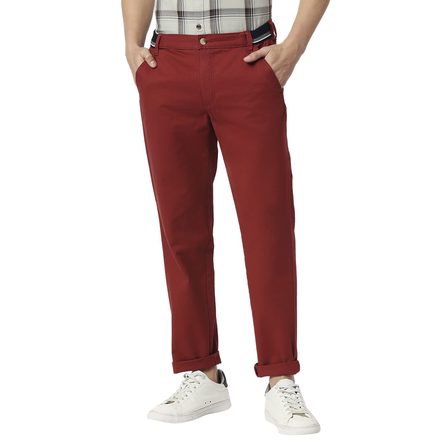 thomas scott Men's | Solid | Slim Fit | Mid Rise | 4 Pocket | Cotton | Casual Chino Trouser-picture-35