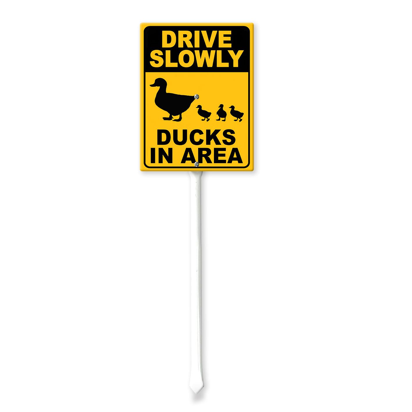 Geroclonup Duck Sign Drive Slowly Ducks In Area Sign with Stake Outdoor Sign 17.5x22cm Yard Sign Rustproof Outdoor Aluminum Sign for Garden Lawn Street Outdoor