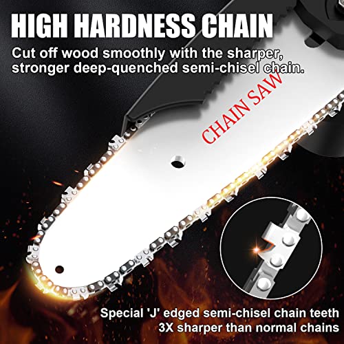 Upgraded 6 Inch Mini Cordless Chainsaw, Zocabay 20,000Mah Rechargeable Battery Chainsaw, Portable Handheld Chainsaw, Electric Chainsaw For Tree, Courtyard And Garden（2 Batteries, 2 Chains Included) #TOP3