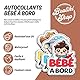 Aufkleber Baby an Bord, Baby Pirat à Bord, französisches Thema, Sticker 8