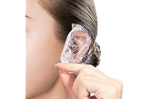 200 Pack Disposable Ear Covers for Shower | Waterproof Plastic Ear Protectors