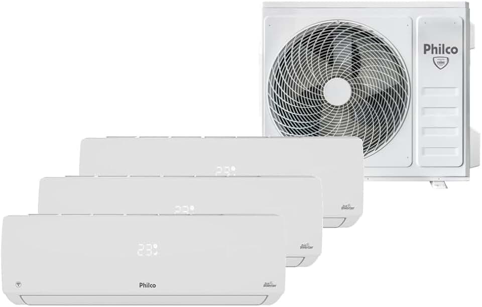Ar Condicionado Tri Split Inverter Philco 27000 BTUs (2x9000+1x12000) Quente e Frio 220V PAC27QV