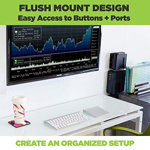 Hideit Mounts Uni-Sw (Silver) Made In Usa Adjustable Cable Box Wall Mount For Small Devices, Cable Box Receivers, Dvd Players, Routers, Modems, Tv Box, Heavy Steel, Mount Behind Tv Or Vesa Mount #TOP4