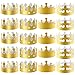 Price comparison product image SIQUK 28 Pieces Gold Paper Crowns Party King Crown Paper Hats for Party and Celebration