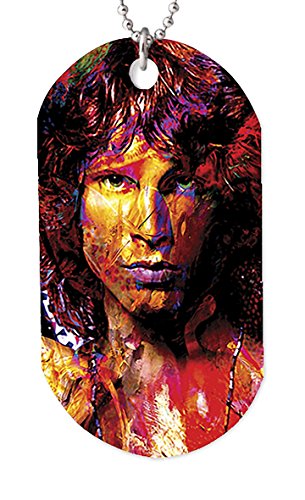 Jim Morrison necklace dog tag pendant, keychain and gift bag 27 club – woms-jm-dt Signed Collectible