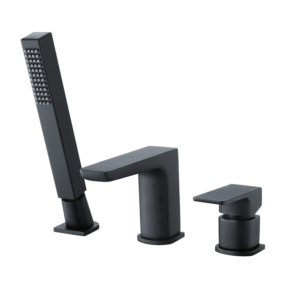 Wentworth Bathrooms Black Jt Pickfords | Hyd314k Hydro Matt 3 Tap Hole Deck Mounted Bath Shower Mixer Tap