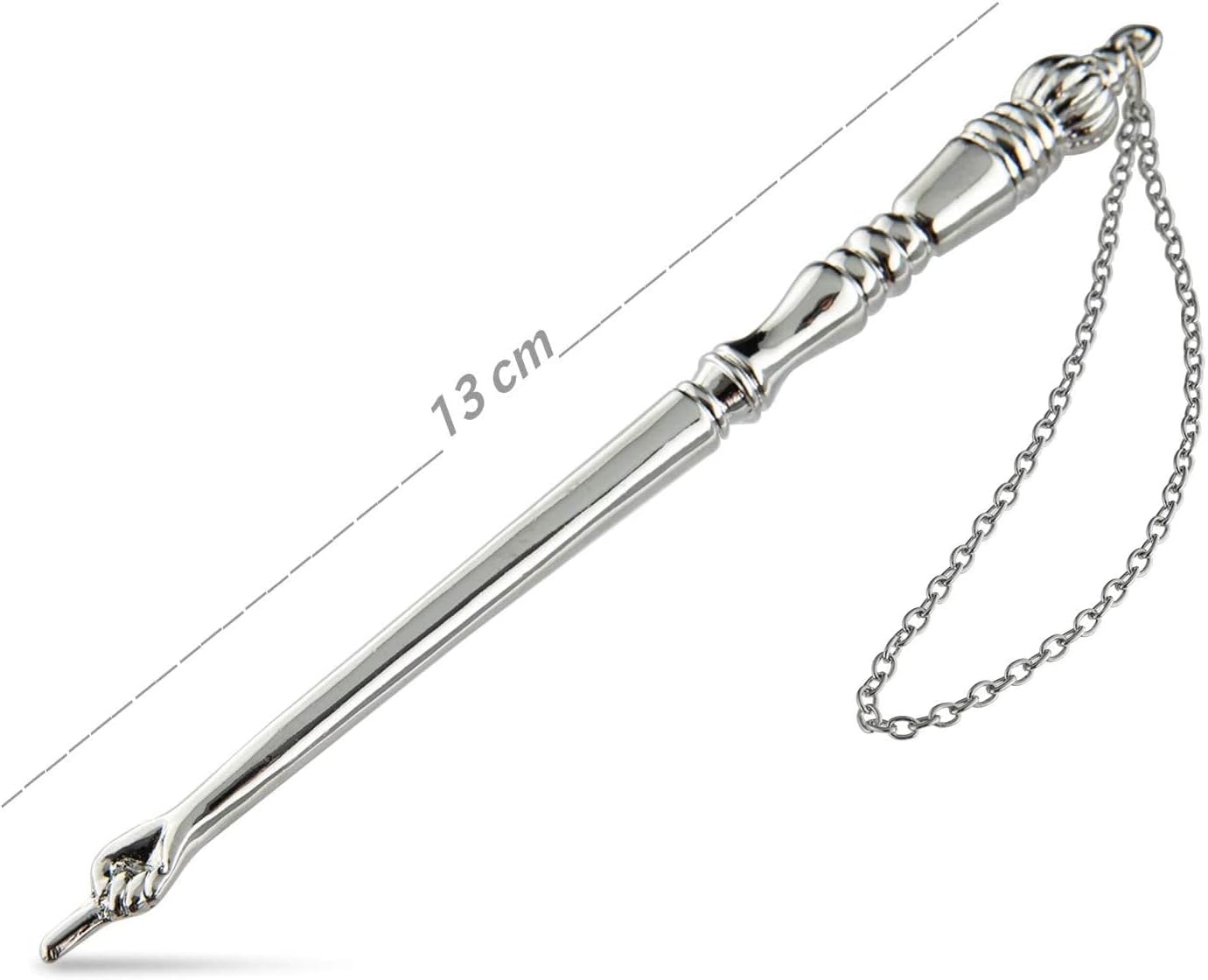Torah/Book Pointer Yad Hand Pointer Silver Finish Great bar bat Mitzvah Gift 13cm with a 20cm Bead Charm (Old Version)
