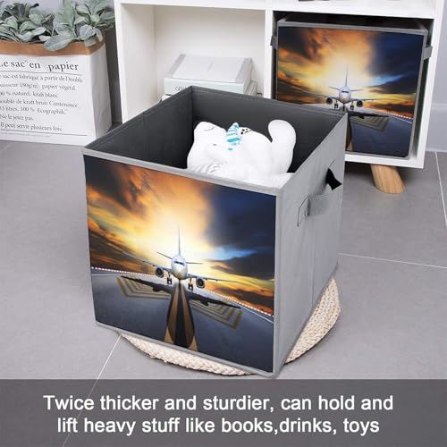 Bacs de rangement pliants durables avec poignées pour serviettes et linge