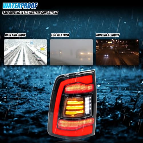 Feux arrière clairs pour Dodge Ram 2009-2018 assemblage antibrouillard - 5