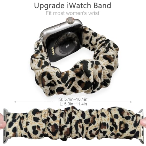 Image of Scrunchie Band Compatible with Apple Watch Bands 42mm 44mm 45mm 46mm 49mm,L