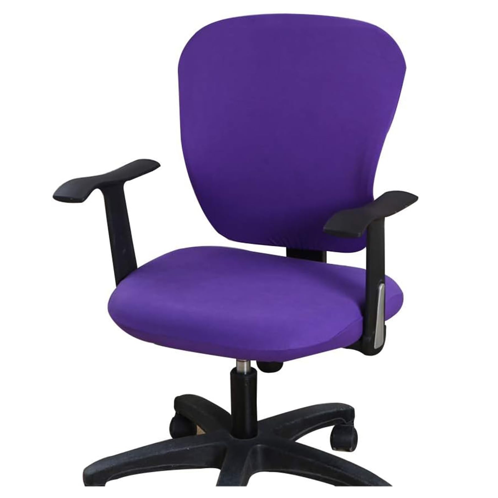 Computer Bürostuhl Schonbezug Drehbarer Stuhlbezug 2 Stück Universal Jacquard Farbic Abnehmbar Waschbar Anti-Staub (Purple)