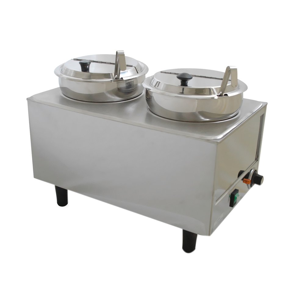 Dual Well Warmer by Benchmark – 14.0 quarts, Stainless Steel, Model 51072P