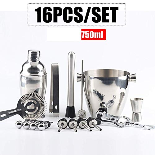 Set de Coctelera de Acero Inoxidable 750ml 16 Piezas miniatura 2