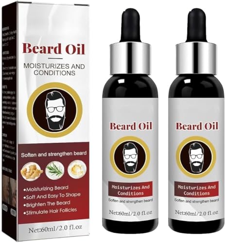 Aceite orgánico para el crecimiento de la barba, esencia natural para el crecimiento de la barba, hidrata y acondiciona la barba, promueve el crecimiento del vello facial