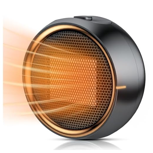 ASNUG Space Heater, Portable Electric PTC Ceramic Heaters for Indoor Use, 2S Efficient Heating, Tip-Over & Overheat Protection, Quiet Small Mini Desk Heater for Bathroom Home Office Bedroom