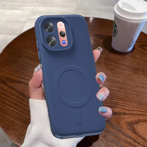 Image of Pikkme Back Cover for Vivo V70 5G Soft Matte Silicone Mag-Safe Design (Mag-Safe Not Support) Camera Protection | Slim Fit Bumper Cover (Blue)