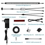 Litever LED Safe Lighting Kit. Door Control Activated. 6 pcs Slim 12 inch Light Bars. Linkable Extendable Plug-in for Gun Safe, Closet, Showcase, in-Cabinet Under Counter Pantry. Daylight 5000K - Image 3