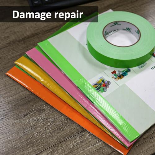 Image of BOMEI PACK Green Duct Tape 1inch, Heavy Duty Strong Waterproof Industrial Color Duct Tape 9.0mil x 60yds for Packing and Repairing