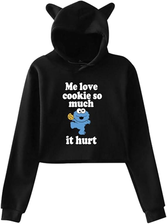 Amazon Co Jp Cookie Monster クッキーモンスター パーカー 耳付き スウェット トレーナー 長袖 カジュアル カレッジ風 人気 フード付き Sーxxl タンクトップ ファッション 女性 ファッション