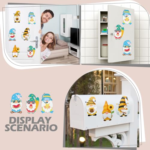 Imanes decorativos Kanayu 36 piezas de gnomo para refrigerador miniatura 5