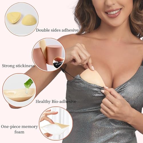 Image of DEPOVOR Ultra Boost Inserts Double-Sided Adhesive Pads Sticky Bikini Padding Inserts for Sports Bra Swimsuit